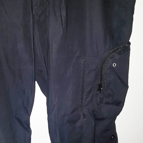INC International Concepts Cargo Pants Mens 33x30 Black Many Zippers & Pockets - Picture 5 of 10